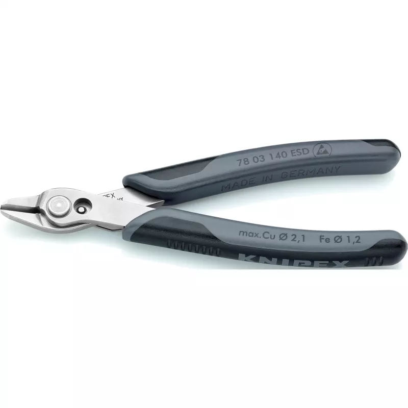 KNIPEX Super Knips XL ESD - obcinaki do drutu - 1,23 cm - 9,2 mm - 2,1 mm - 9,2 mm - ochrona przed wyładowaniami elektrostatycznymi (ESD)