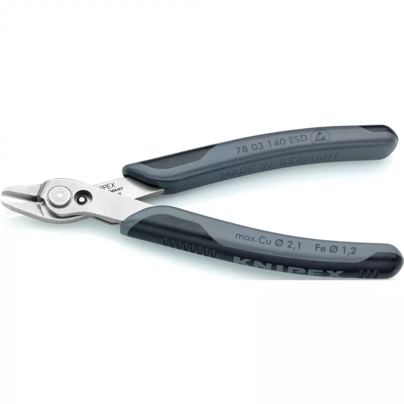 KNIPEX Super Knips XL ESD - obcinaki do drutu - 1,23 cm - 9,2 mm - 2,1 mm - 9,2 mm - ochrona przed wyładowaniami elektrostatycznymi (ESD)