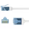 Goobay Ultra-Flexible CAT 6A kabel krosowy cienki U/UTP biały - extra-short plug (74286)