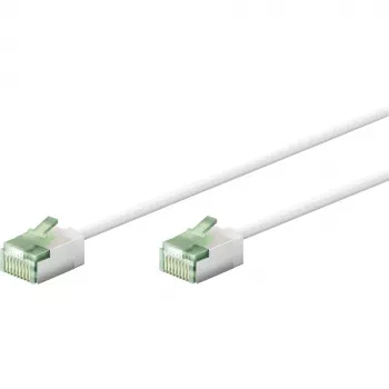 Goobay Ultra-Flexible CAT 8.1 kabel krosowy cienki U/FTP biały - extra-short plug 99.9% (74361)