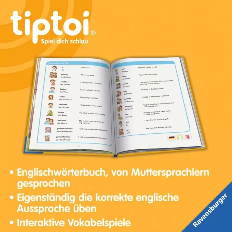 tiptoi Słownik języka angielskiego dla szkoły podstawowej, książka edukacyjna