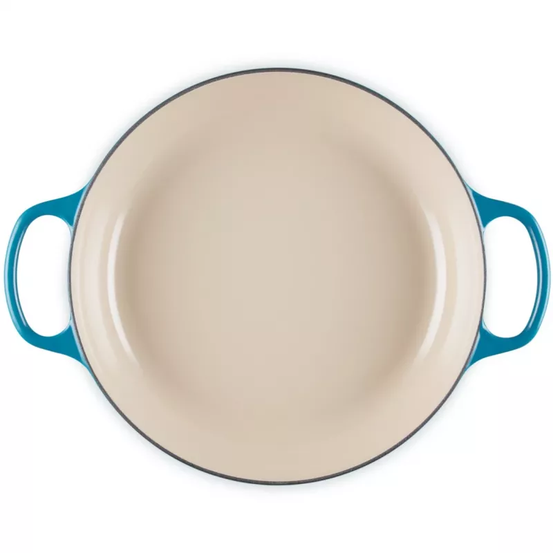 Le Creuset Signature Płytki garnek żeliwny okrągły 30 cm Deep Teal (21180306422430)