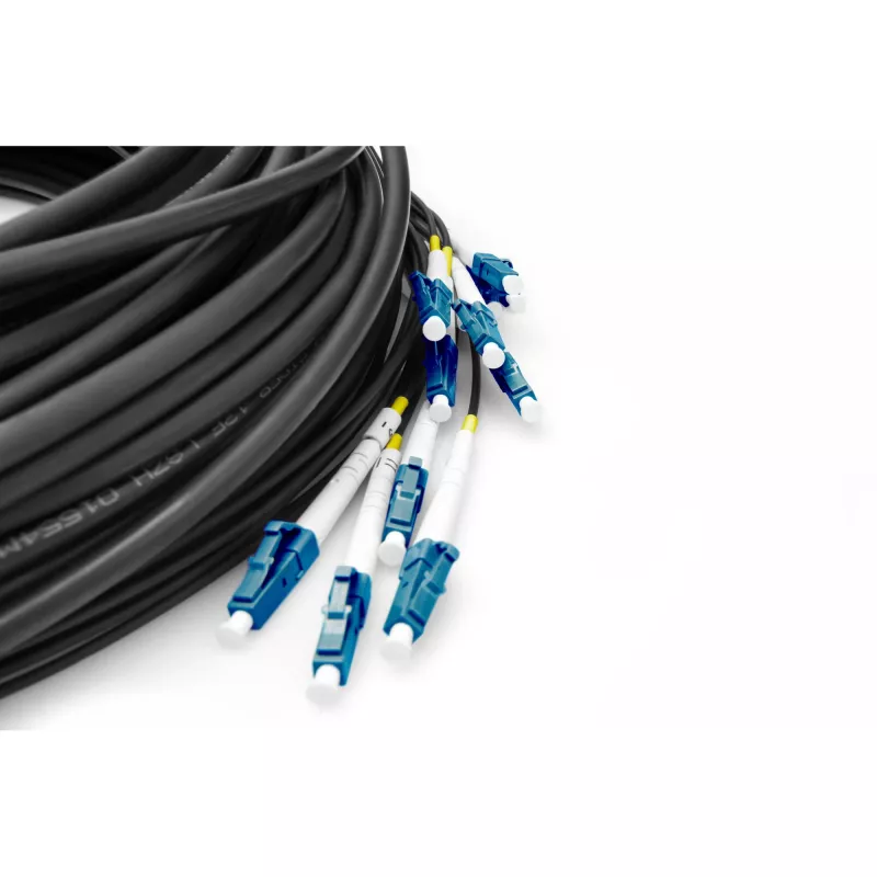 Digitus Pre-assembled Fiberglass Universal Breakout kabel Single Mode OS2 12 włókien LC/UPC - LC/UPC 150m