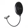 Filtr pop SSQ Double Pop Filter SSQ POP1 SS-1923 do mikrofonów studyjnych, dwuwarstwowa metalowa siatka, regulowany gęsia szyjka