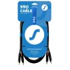 SSQ RCARCA3 - Kabel 2x RCA - 2x RCA - 3 m, Czarny