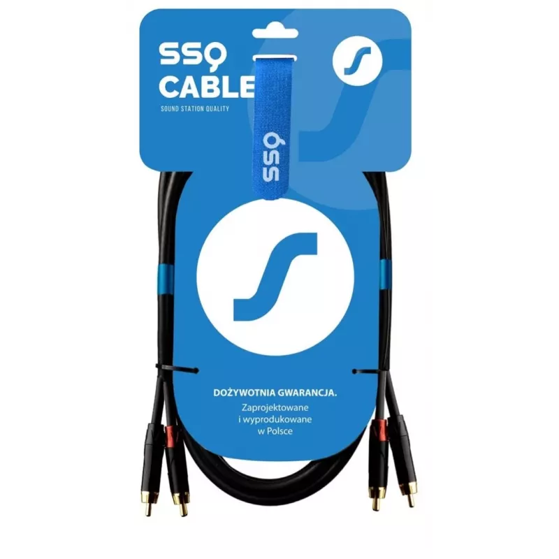 SSQ RCARCA3 - Kabel 2x RCA - 2x RCA - 3 m, Czarny