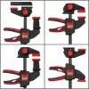 Zacisk stołowy Bessey EZR15SET jednoręczny, szerokość zacisku 150 mm, głębokość gardzieli 60 mm, czarny/czerwony