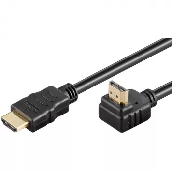 Goobay HDMI 2.0 kątowy kabel 90° z Ethernetem 4K 60Hz 5 m Czarny