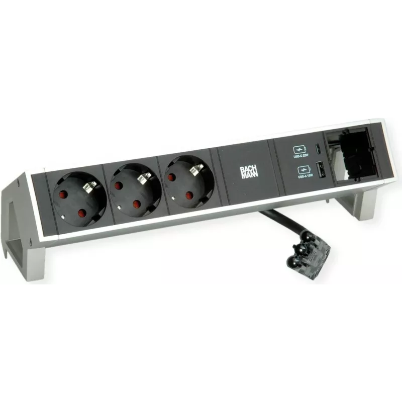 BACHMANN DESK 2 3x CEE7/3 1xUSB-Charger 1x CM (902.9964)