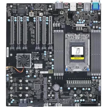 Supermicro - Płyta główna M12SWA-TF - E-ATX - Gniazdo sWRX8 - Chipset AMD WRX80 - USB-C Gen2, USB 3.2 Gen 1, USB 3.2 Gen 2, USB-C Gen 2x2 - 10 Gigabit LAN, Gigabit LAN - Grafika zintegrowana