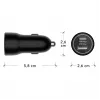 Ładowarka samochodowa d bramante re-charge — USB-C 30W + USB-A 18W, 12–24V, czarna