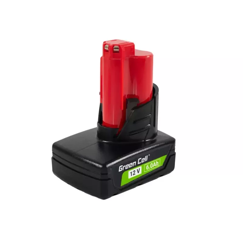 Bateria do narzędzi bezprzewodowych Green Cell PTML12V6 12V Li-Ion 6 Ah, wymiary 6,6×9×11,1 cm