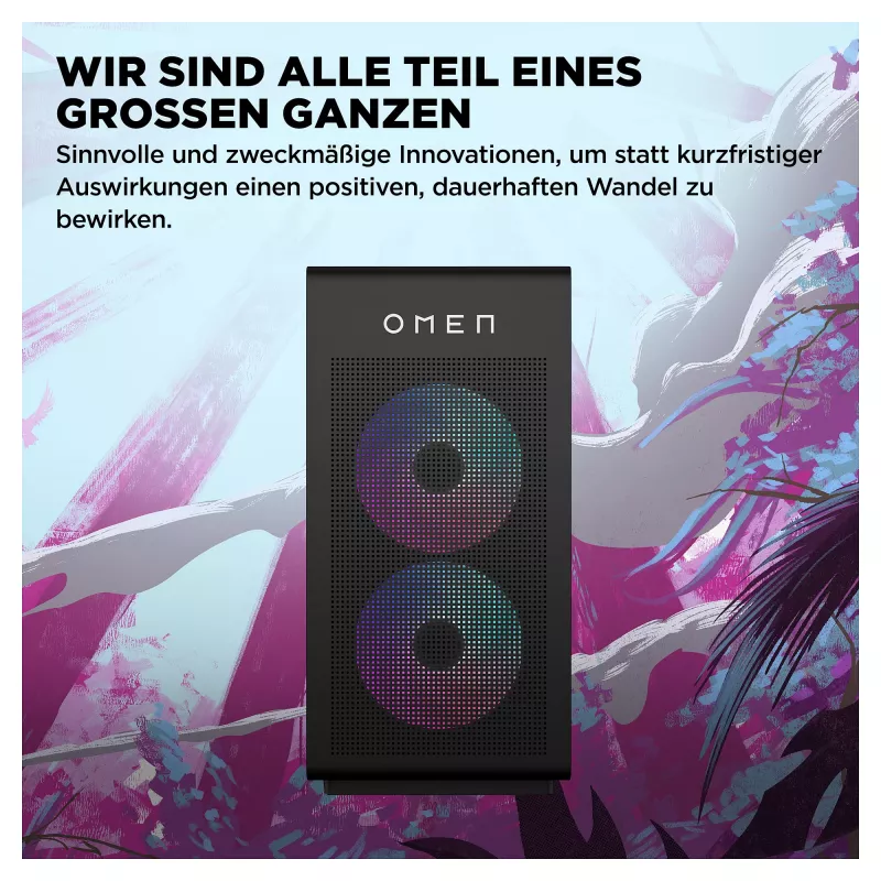 Komputer stacjonarny do gier OMEN GT16-1173ng — AMD Ryzen 7 9800X3D, 64 GB RAM, 2 TB SSD, Radeon 9700 XT 16G, Windows 11 Home