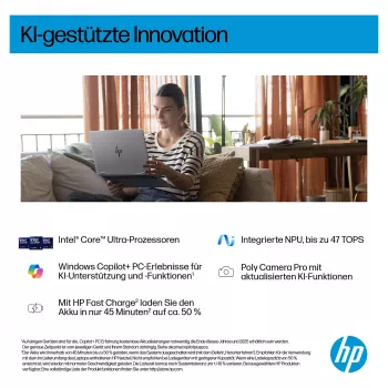 HP OmniBook BZ8E4EA 16 Notebook - Core Ultra 5 4,5 GHz 40,6 cm - 512 GB SSD - 16 GB RAM - ekran dotykowy - Windows 11 Home (BZ8E4EA#ABD)