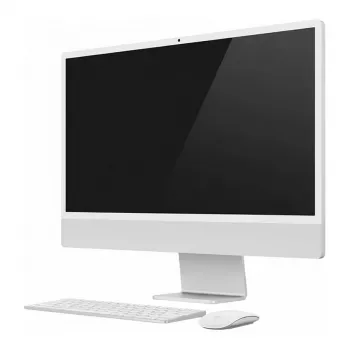 APPLE iMac Z1E2 59,62cm 23,5Zoll standard glass M4 8C CPU/8C GPU/16C N.E. 16GB 512GB SSD bez Ethernet MM MaKey DE srebrny (Z1E2-MWUC3D/A-078POW)
