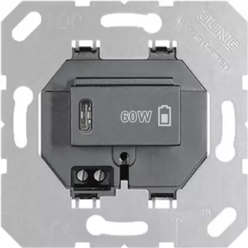 JUNG JG USB PD60 C SW ładowarka USB PD 1xTyp C czarna (USBPD60CSW)