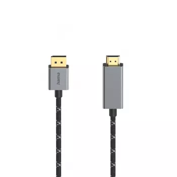Adapter kabla wideo Hama 00200506 1,5m DisplayPort na HDMI Czarny