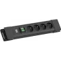 Listwa zasilająca Bachmann CONNECTUS 4xUTE 1xSchalter 2.0m CEE7/7 Czarna