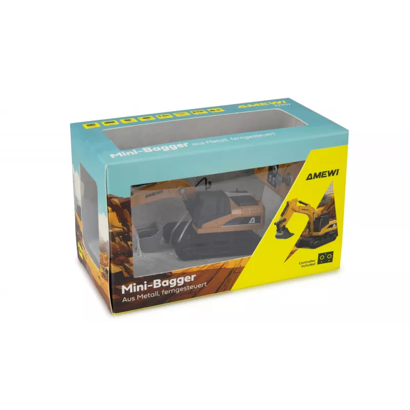 Model koparki RC Amewi 22747, skala 1:64, silnik elektryczny, dla dzieci od 6 lat