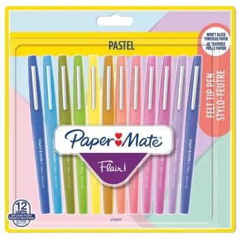 Długopis z końcówką włóknową PAPER MATE Flair 12er pastel M 0,7 mm blister