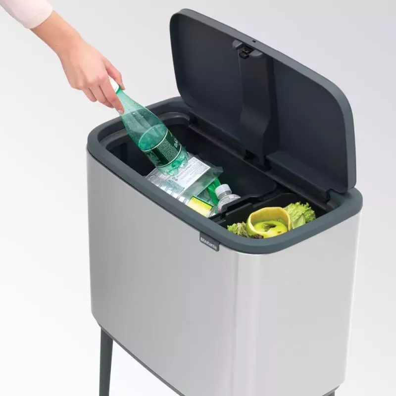 Kosz na śmieci Brabantia 316227 34L prostokątny plastikowo-stalowy