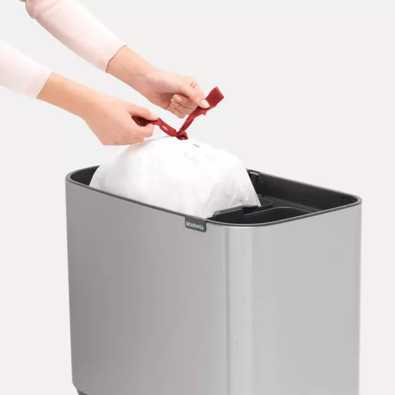 Kosz na śmieci Brabantia 316227 34L prostokątny plastikowo-stalowy