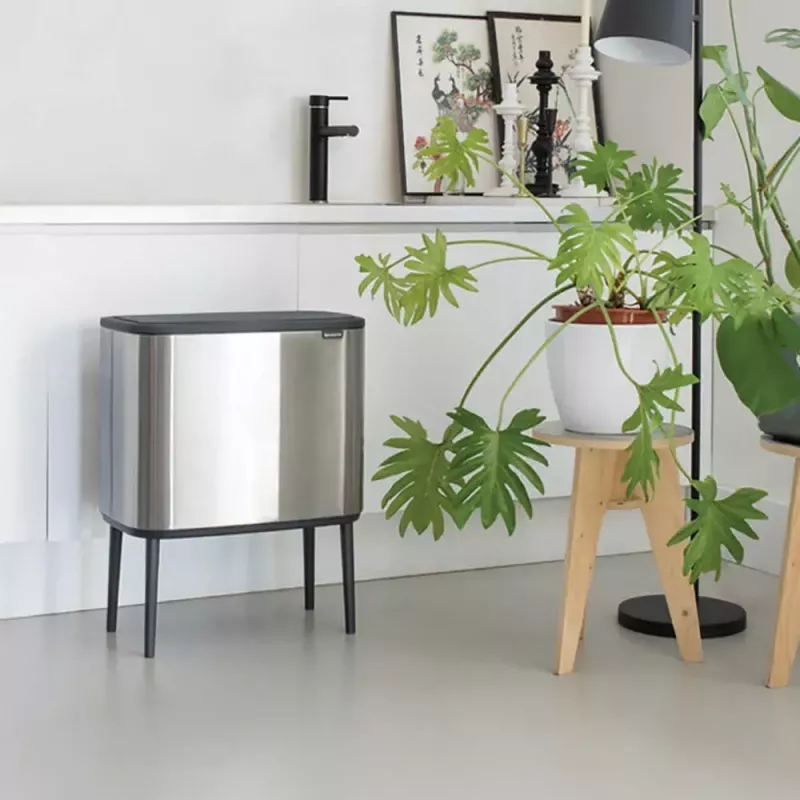 Kosz na śmieci Brabantia 316227 34L prostokątny plastikowo-stalowy