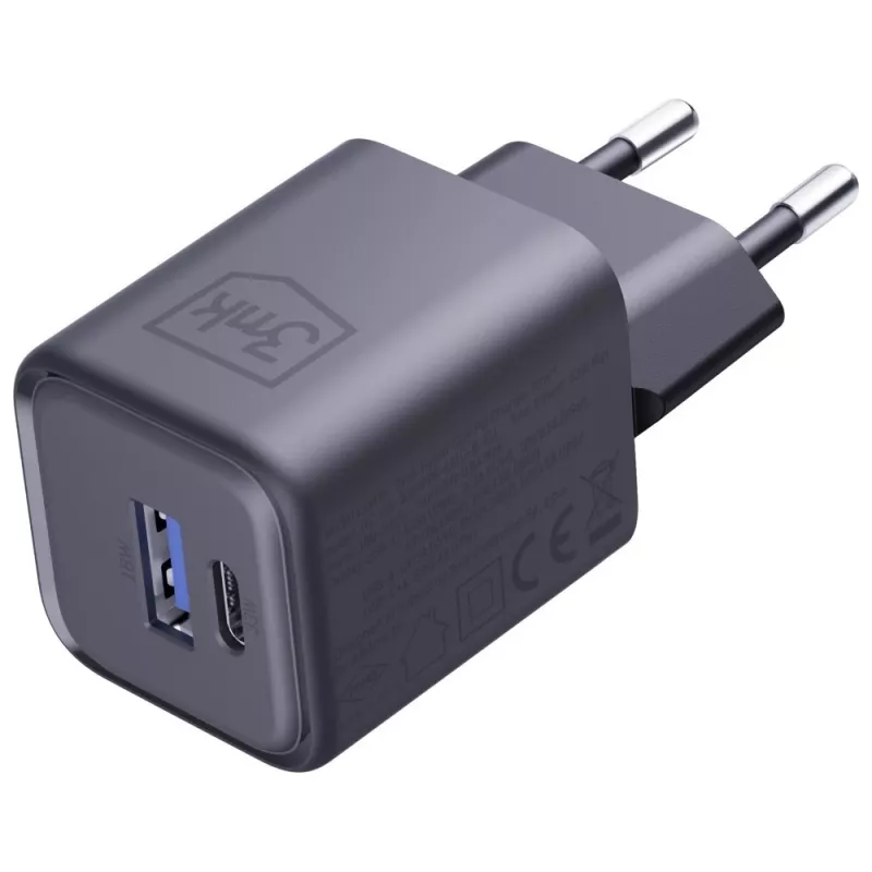 Ładowarka 3MK Hyper Charger PD 33W GaN QC4+ czarna — szybka ładowarka PD 33 W z technologią GaN