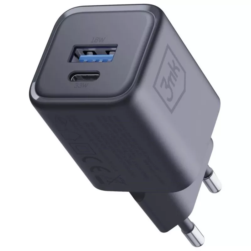 Ładowarka 3MK Hyper Charger PD 33W GaN QC4+ czarna — szybka ładowarka PD 33 W z technologią GaN