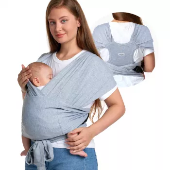 Momcozy Baby Wrap Carrier szary