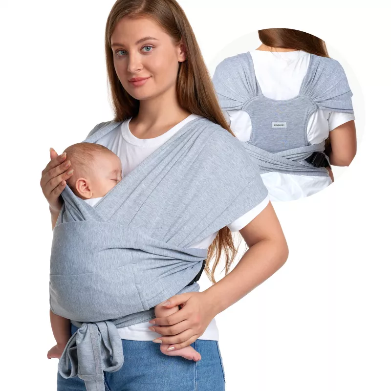 Momcozy Baby Wrap Carrier szary
