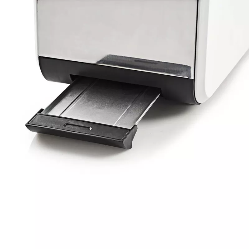 Toster Nedis KABT510EWT — 2-kromkowy, obudowa ze stali nierdzewnej, 900 W, biały
