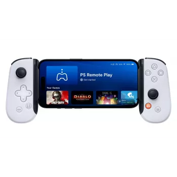 Gamepad Backbone One for iPhone PlayStation Edition biały — przewodowy kontroler Lightning dla PC, PlayStation, Xbox, iOS