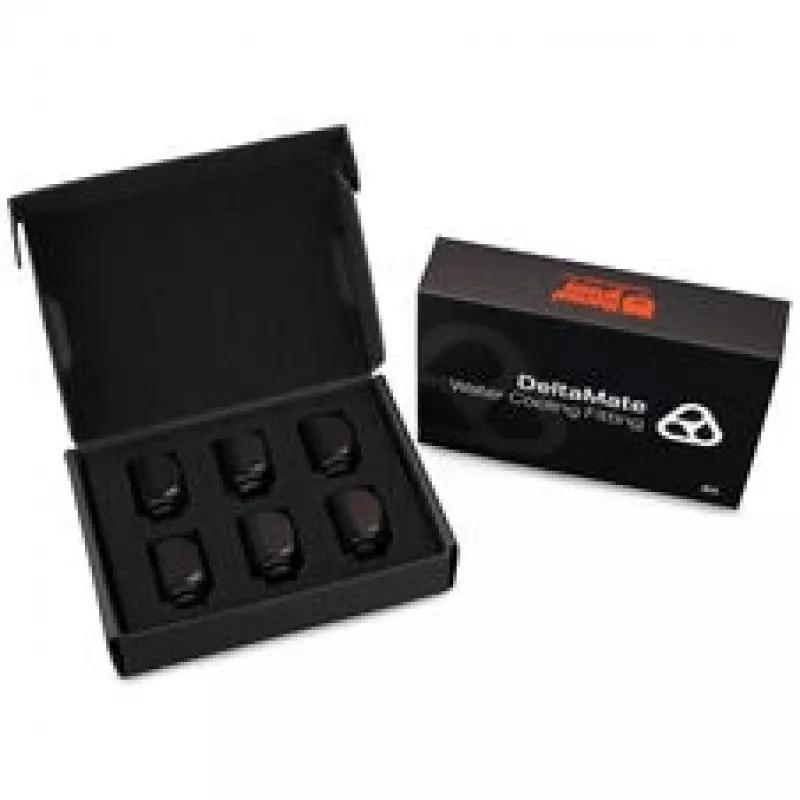 Thermalright DeltaMate Rotary 90° Czarny — zestaw 6 adapterów/złączek do komponentów chłodzenia (TG-DM-FIT-6003)