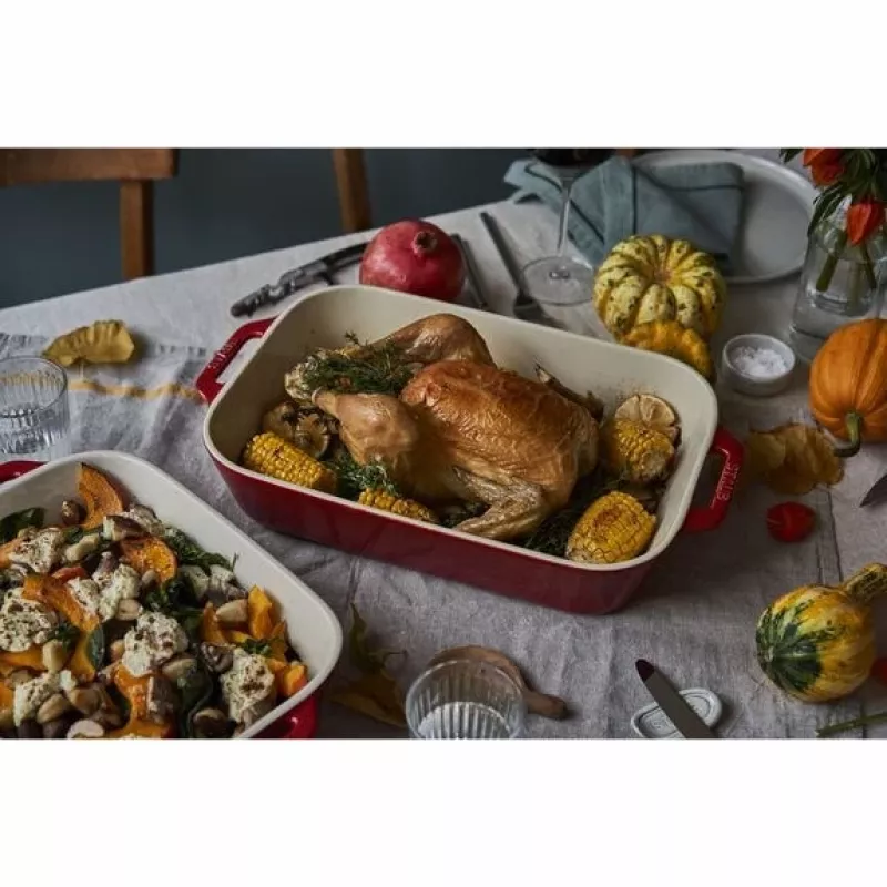 ZWILLING Staub Ceramiczny prostokątny zestaw do pieczenia 3 szt., czerwony, maks. 300°C