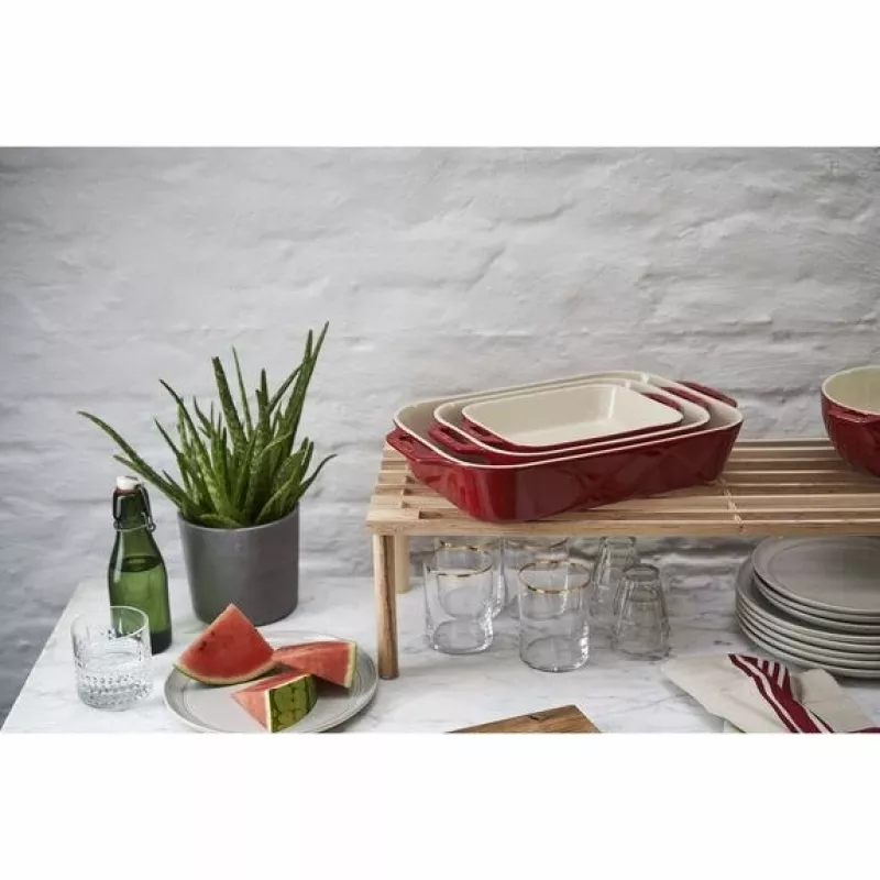 ZWILLING Staub Ceramiczny prostokątny zestaw do pieczenia 3 szt., czerwony, maks. 300°C