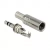 Złącze przewodowe DELOCK 65532, 3,5 mm metalowe, srebrne