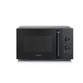 Kuchenka mikrofalowa z grillem SEVERIN MW 7792, wolnostojąca, 20 l, 900 W, czarna, przyciski i pokrętło