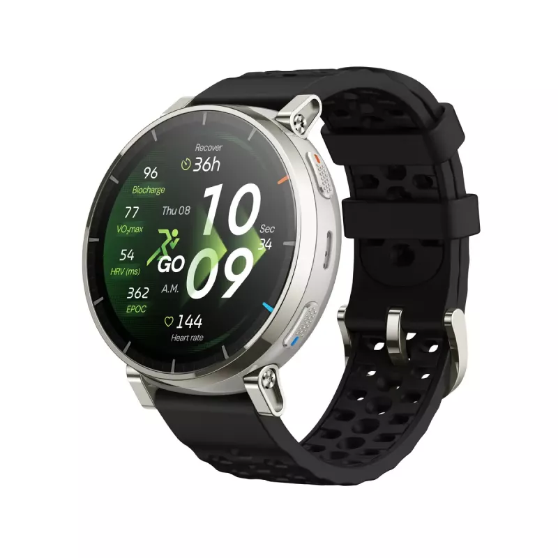 Smartwatch Amazfit Active 3 — 1,32 cala (3,35 cm) AMOLED 466×466 px, GPS, 365 mAh, pasek silikonowy