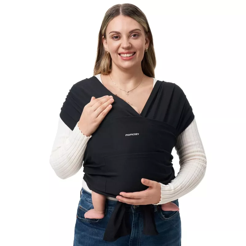 Momcozy Baby Wrap Carrier Czarny | Nosidełko dla dziecka |
