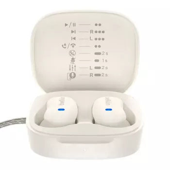 Zestaw słuchawkowy Belkin SoundForm Anywhere — douszny przewodowy i bezprzewodowy (USB-C, Bluetooth), biały, 4 g