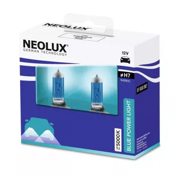 Żarówka halogenowa Neolux H7 niebieski Power Light 2 szt., 12V 80W