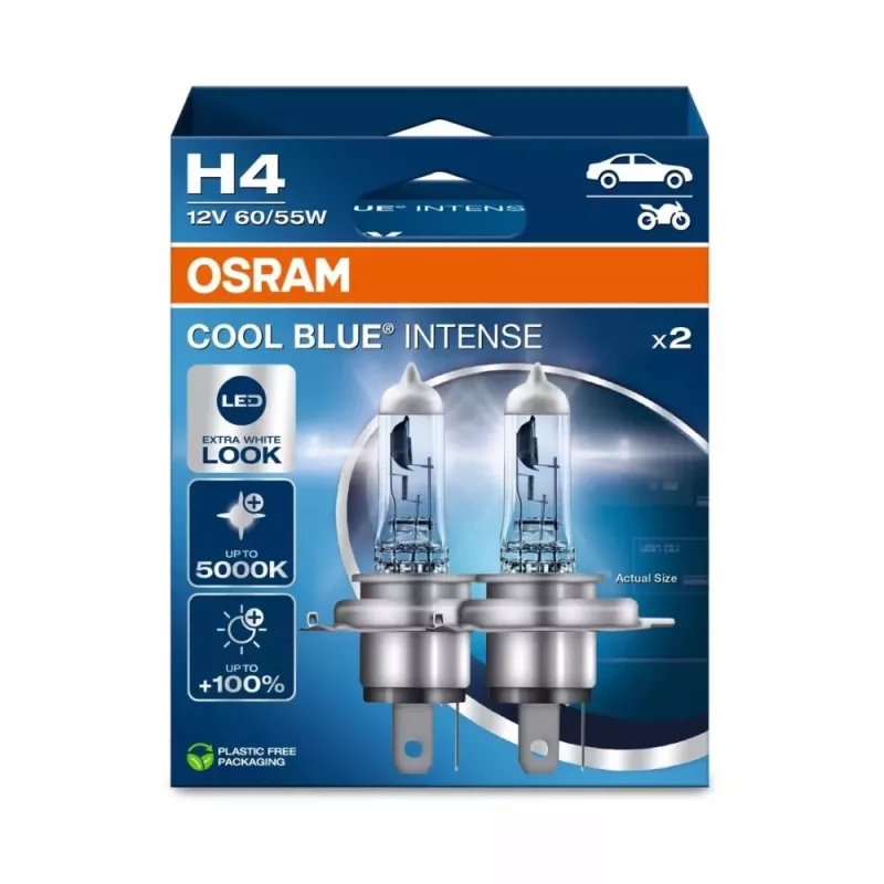 Osram H4 Cool niebieski Intense Next Gen 2-pak | żarówka halogenowa | 12V, 60/55W