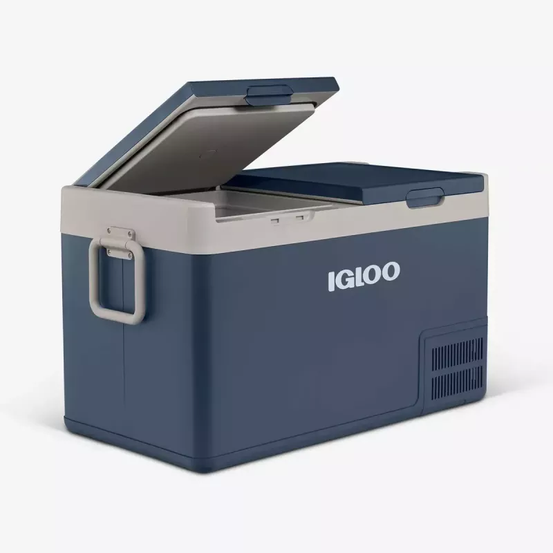 Lodówka turystyczna Igloo ICF 80DZ 83 L elektryczna (AC/DC, 100–240 V) niebieska/szara