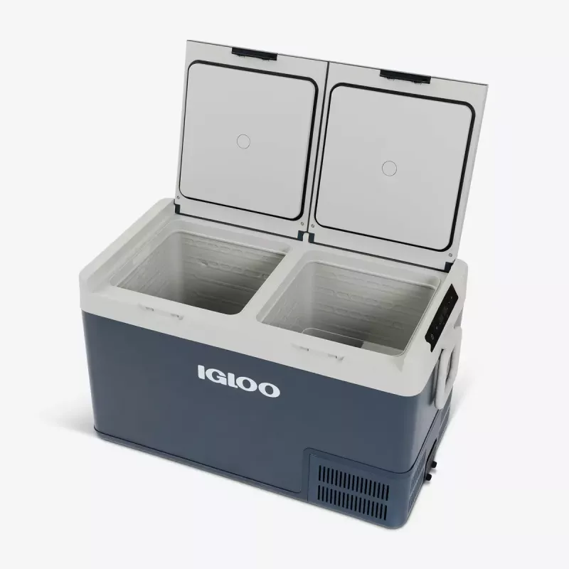Lodówka turystyczna Igloo ICF 80DZ 83 L elektryczna (AC/DC, 100–240 V) niebieska/szara