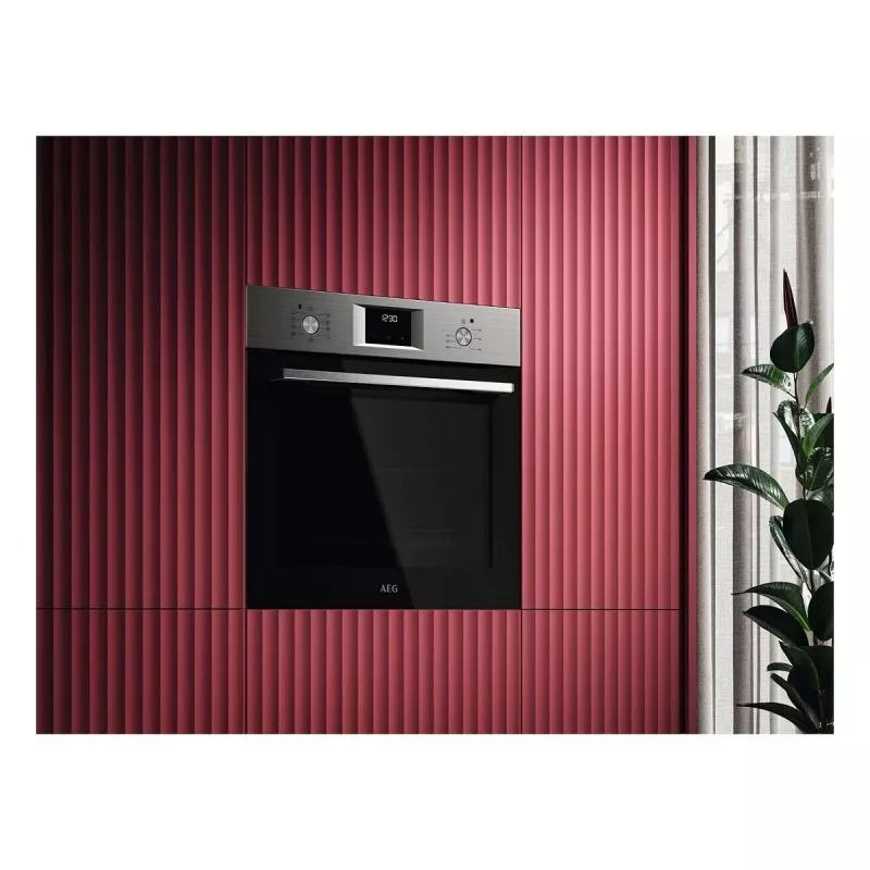 Piekarnik elektryczny do zabudowy AEG Series 5000 OU5AB20SM — 72 L, A+, stal nierdzewna/czarny, sterowanie dotykowe i pokrętła
