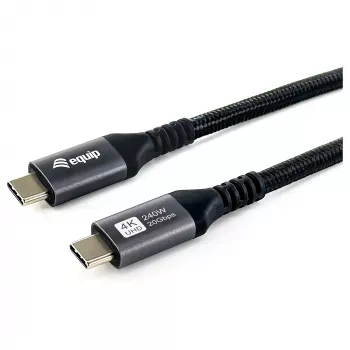 Kabel EQUIP USB4 Gen 2x2 C–C 3,0 m, PD 100W, 4K/60Hz, 20 Gb/s, czarny