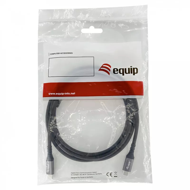 Kabel EQUIP USB4 Gen 2x2 C–C 3,0 m, PD 100W, 4K/60Hz, 20 Gb/s, czarny