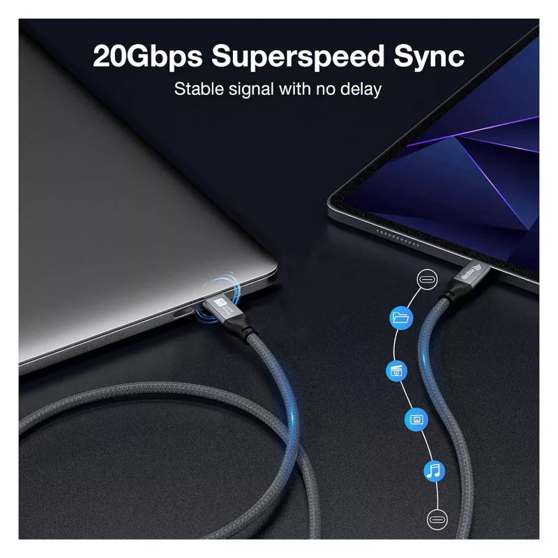 Kabel EQUIP USB4 Gen 2x2 C–C 3,0 m, PD 100W, 4K/60Hz, 20 Gb/s, czarny