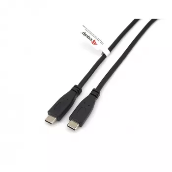 Kabel EQUIP USB 2.0 Typ-C na Typ-C M/M 0,3 m PD 60 W, 0,48 Gbit/s, styki niklowane, czarny